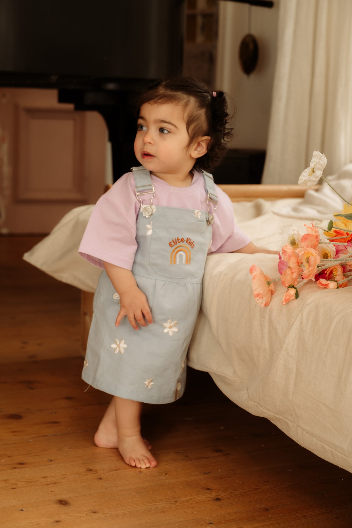 Denim Floral Dress
