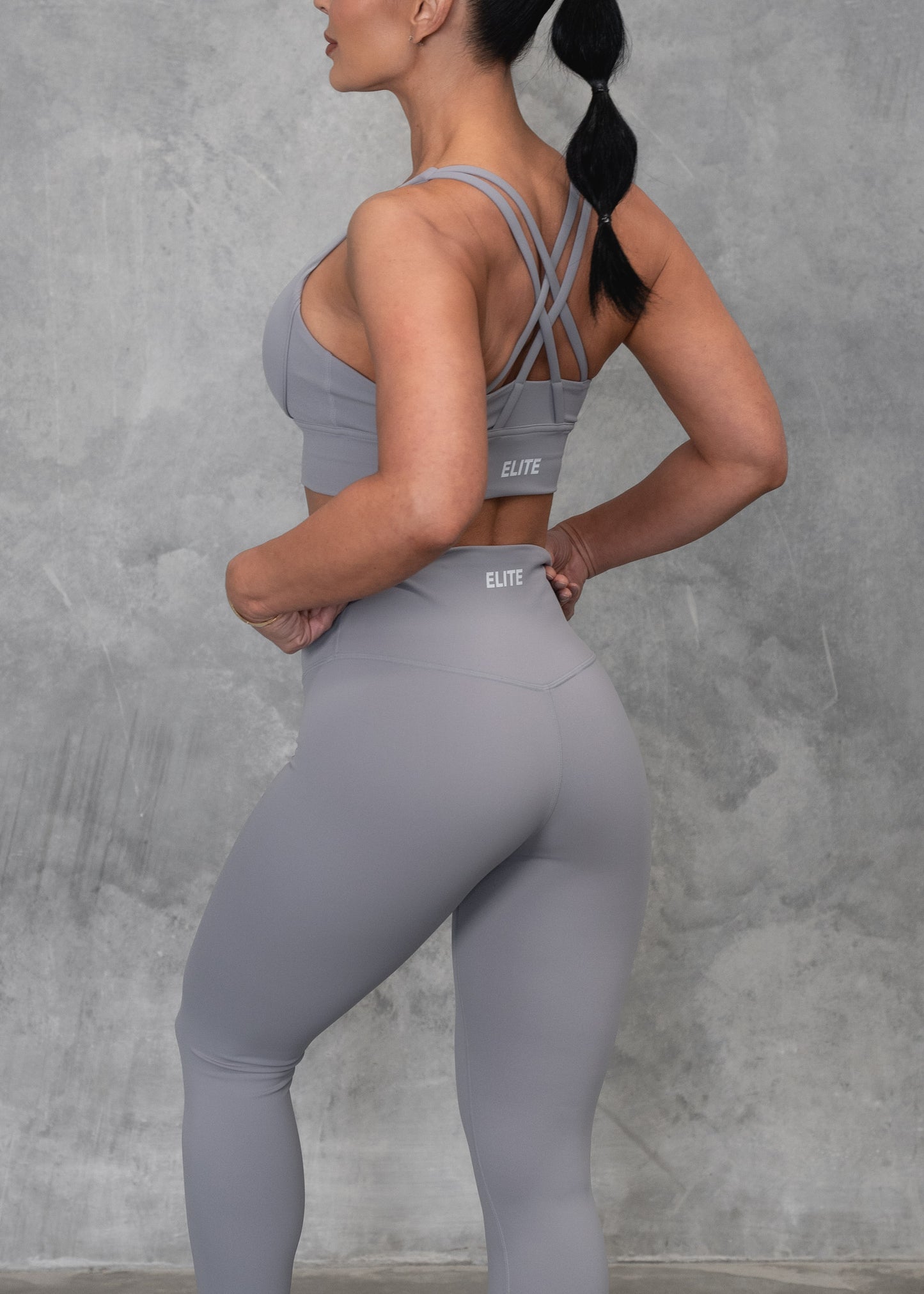 Matching Tights/Crop Set | Grey