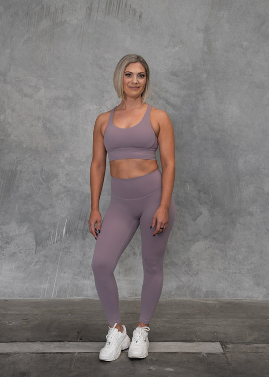 Matching Tights/Crop Set | Lilac