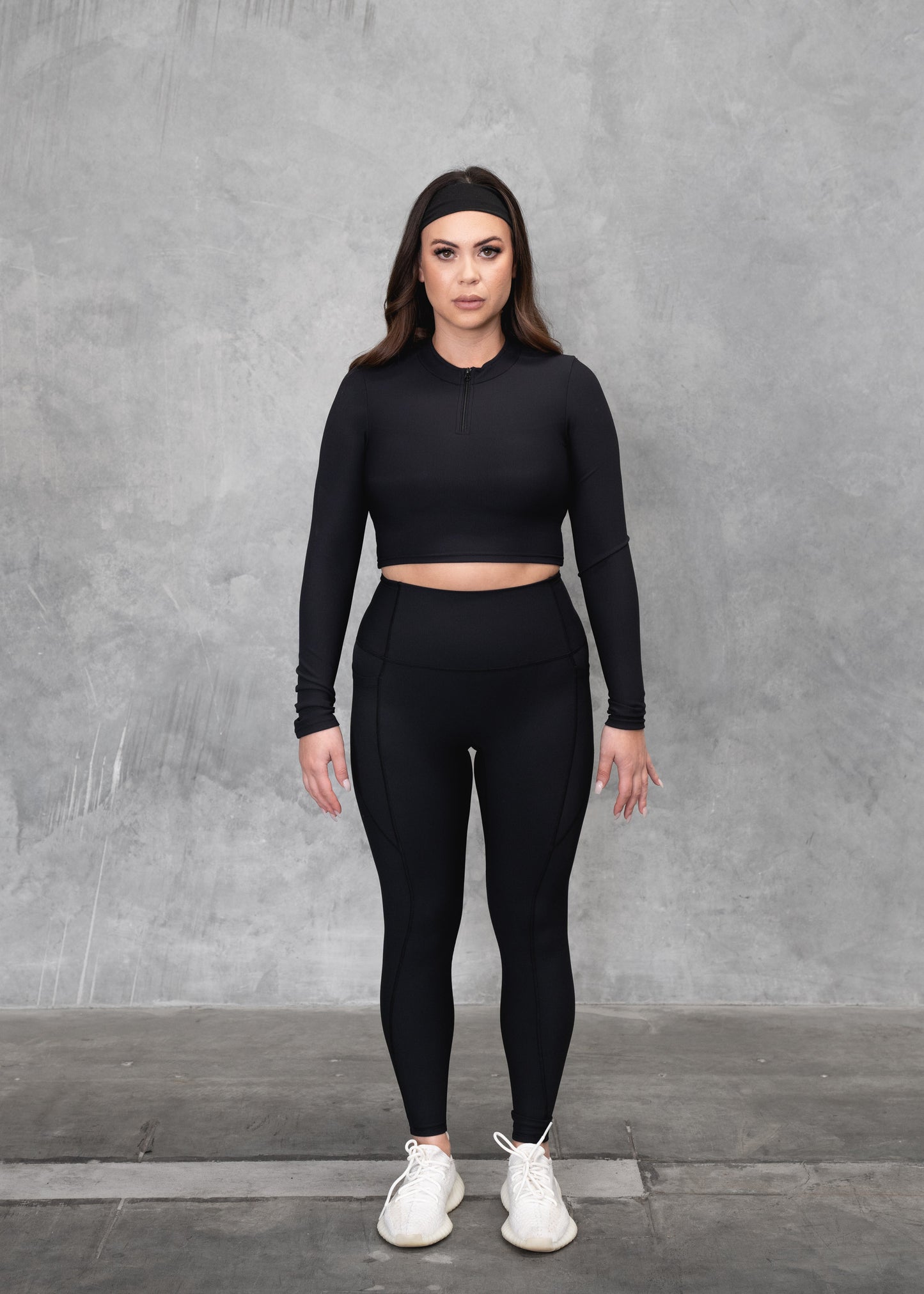 Long Sleeve Crop | Black