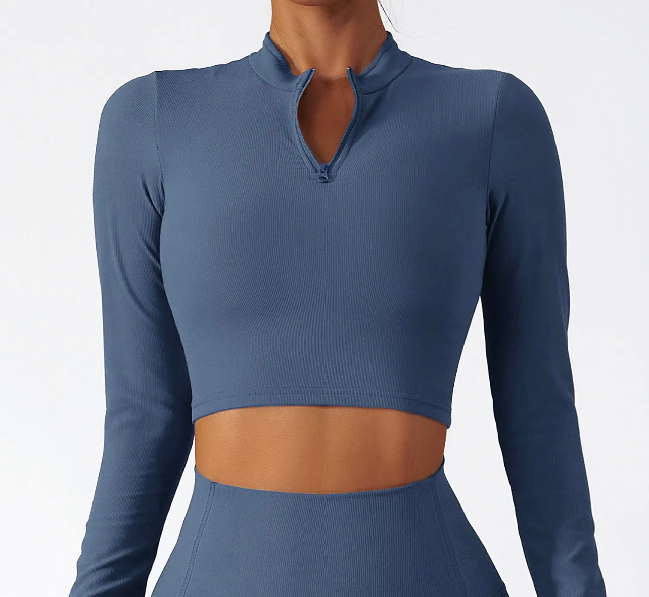 Long Sleeve Crop | Blue